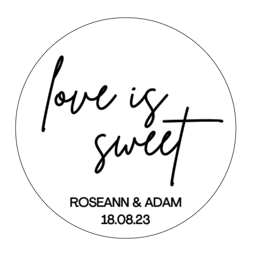 Love is Sweet Sticker Sheet (1.4" x 24)