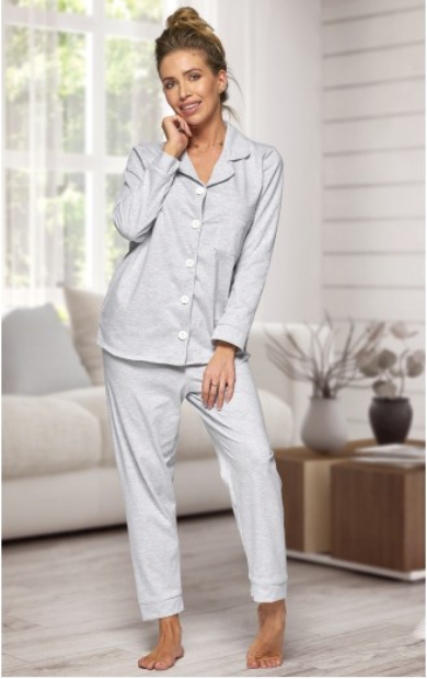 Cotton Button Up PJs Long (Kids and Adults)