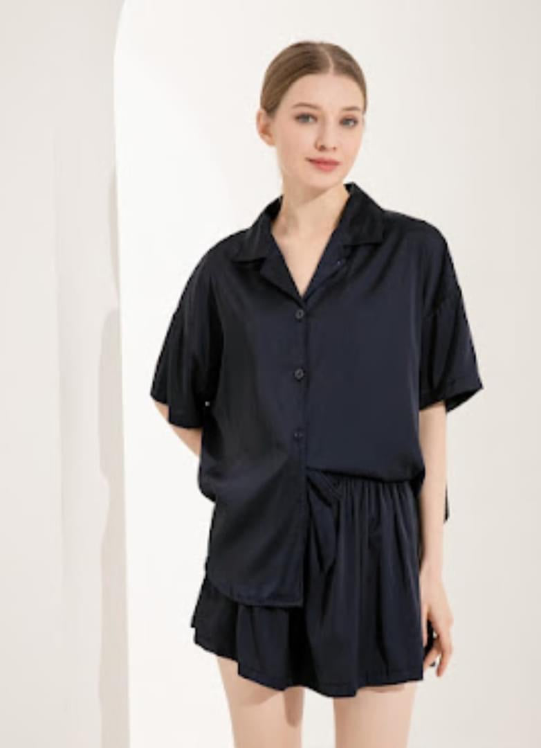 Minimalist Short PJs with Pockets - PRINT ON FRONT