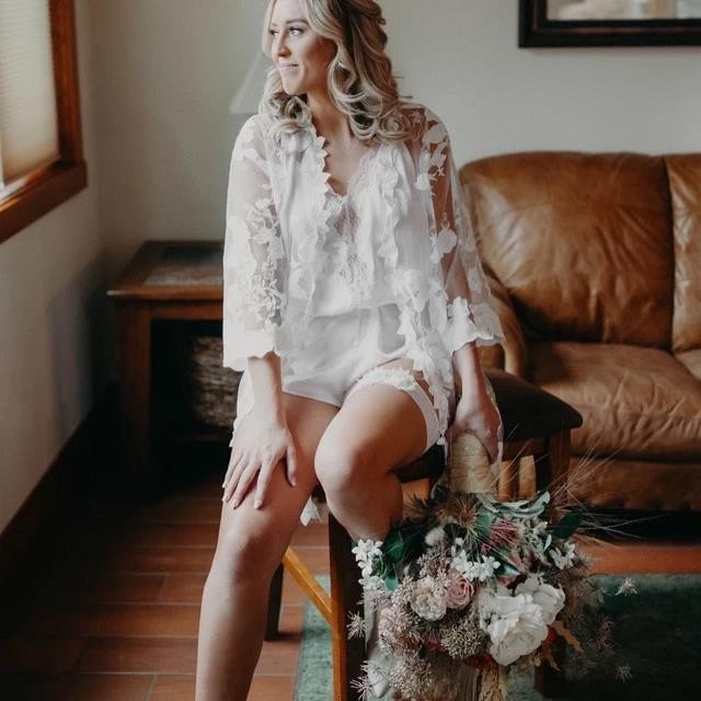 Bridal Lace Robe