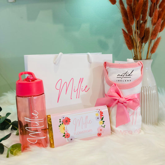 Flower Girl/Page Boy Gift Set (PJs, Bottle, Chocolate and Gift Bag)