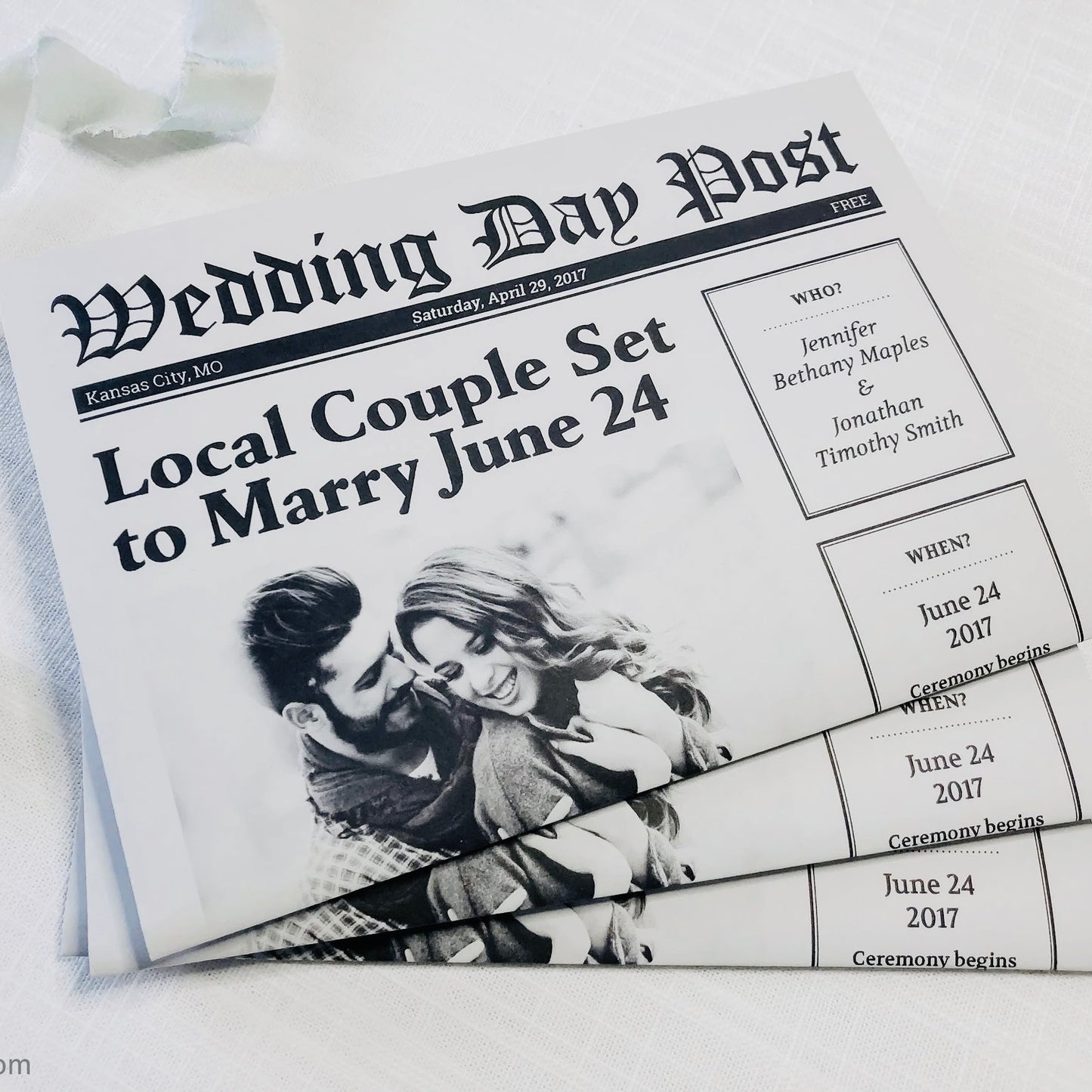 Newly Wed Post (10 pack) - Wedding Newspapers