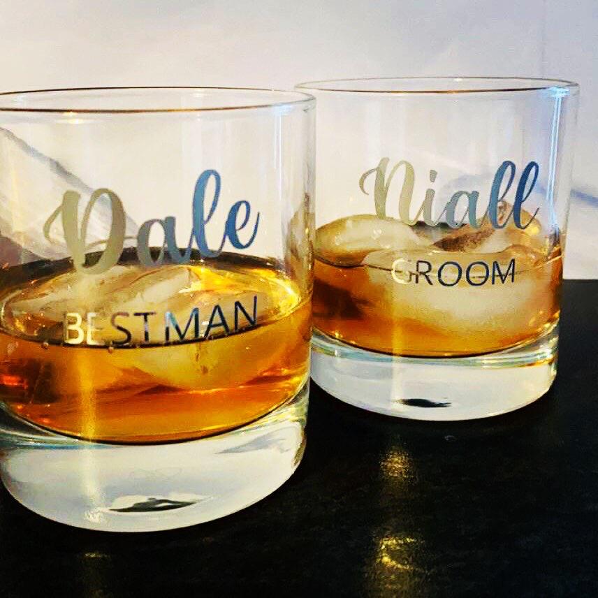 Wedding Party Whiskey/Rum Glass