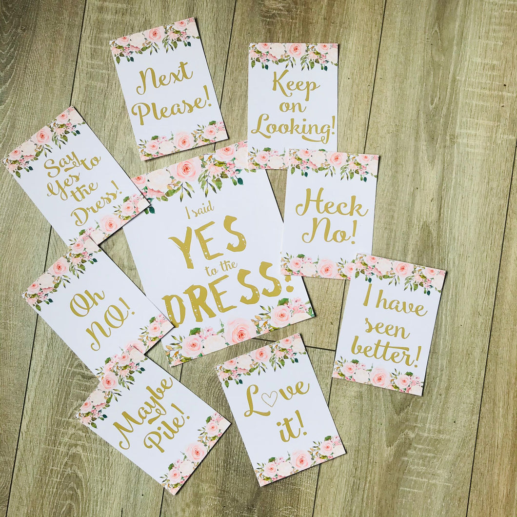 Dress Shopping Cards