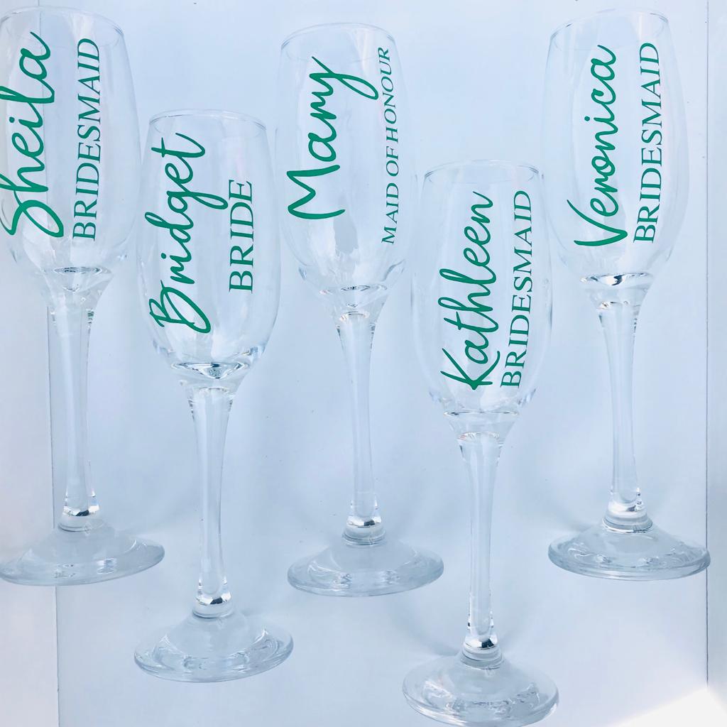 Wedding Party Champagne Flutes