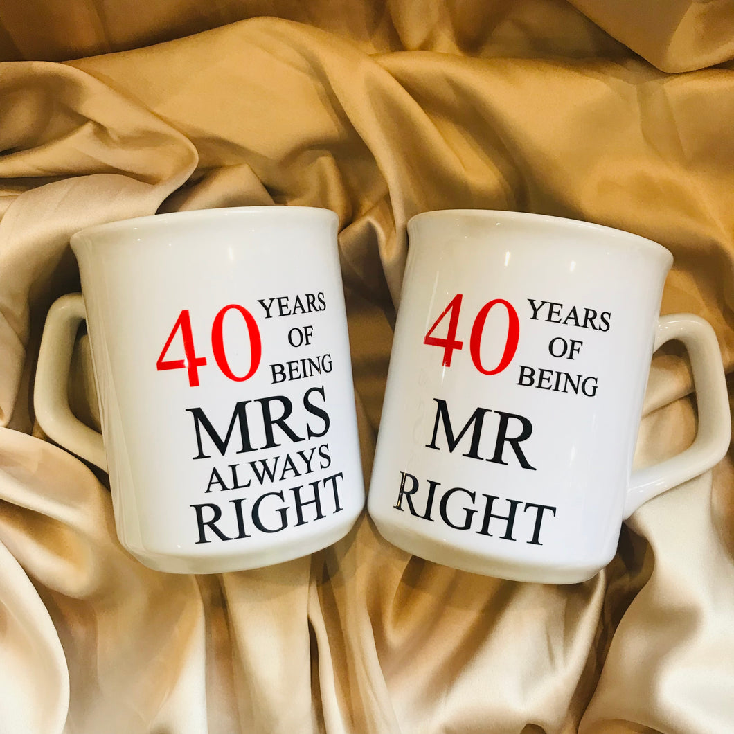 Anniversary Mugs - Set of 2